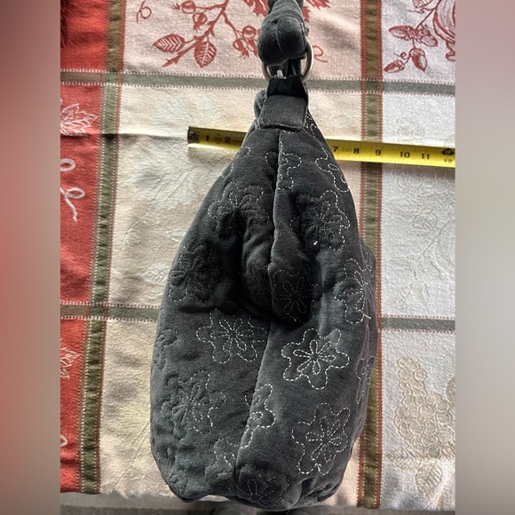 Old Navy Quilted Soft Velvety Gray Purse Zippered 16” x 12” NWOT - Picture 11 of 11